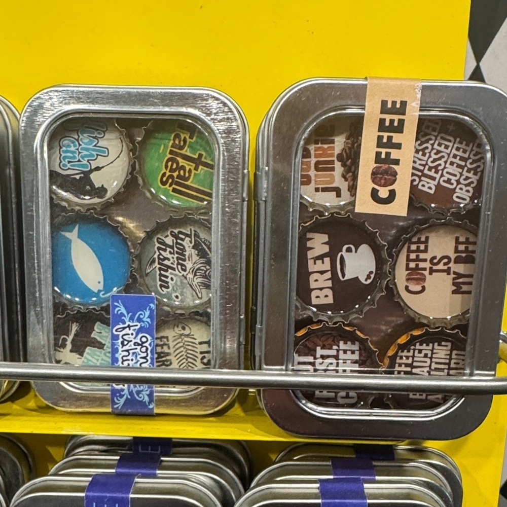 Colorful Bottle Cap Magnets Set - Picture 3 of 5